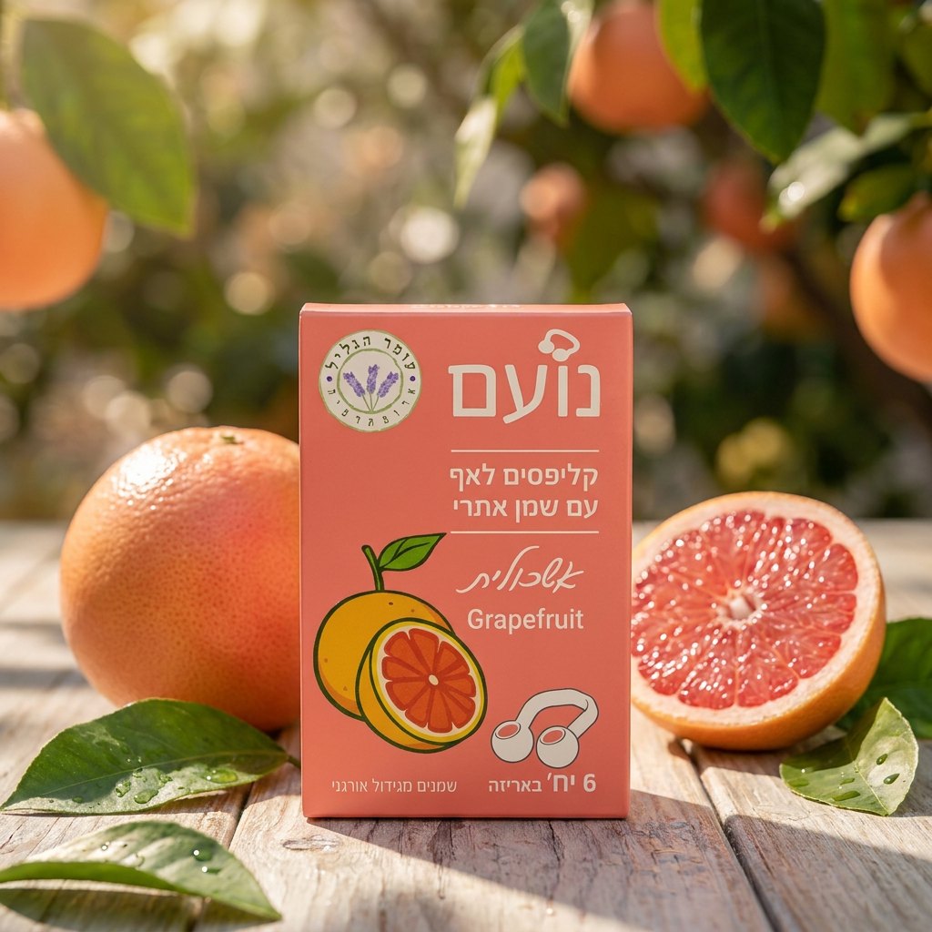 קופסת נועם אשכולית ליד אשכוליות טריות